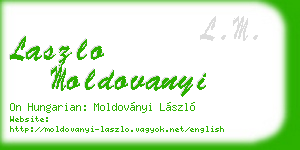 laszlo moldovanyi business card