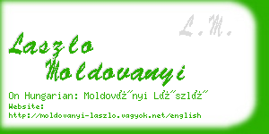 laszlo moldovanyi business card